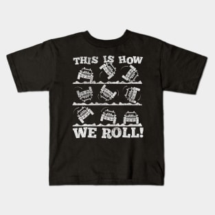 Funny Offroading print - This is How We Roll Rolling Jeep Kids T-Shirt